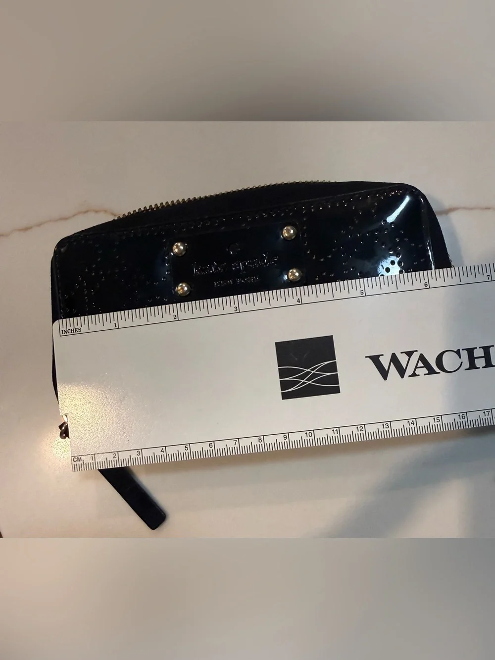 KATE SPADE Jazzy Black Patent Wristlet Wallet